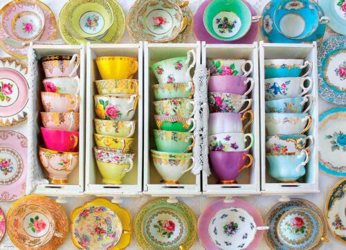 Puzzle Eurographics Chávenas de Chá Coloridas 1000 Peças