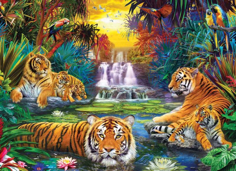 puzzle-eurographics-el-eden-del-tigre-de-500-pieza-1-18993 Puzzle Eurographics Éden do Tigre 1000 peças