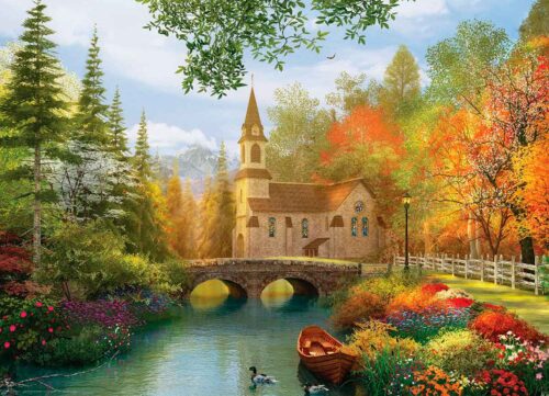 Puzzle Eurographics Igreja no Outono 1000 Peças