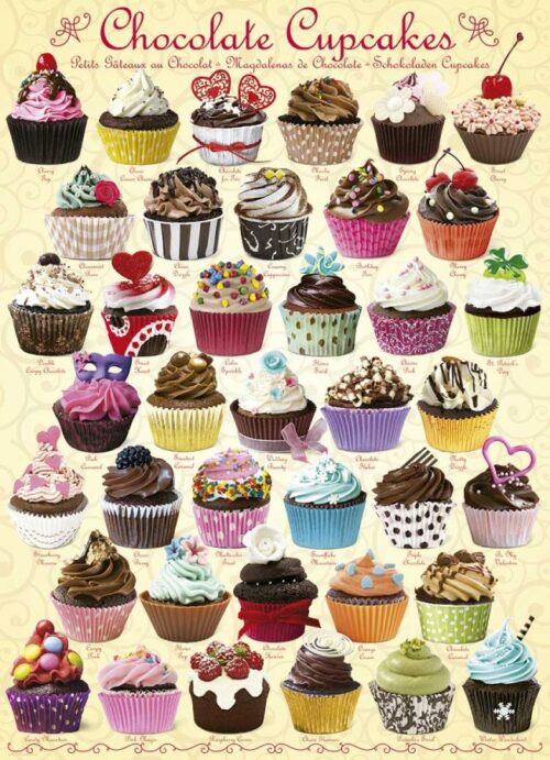 Puzzle Eurographics Cupcakes de Chocolate 1000 Peças