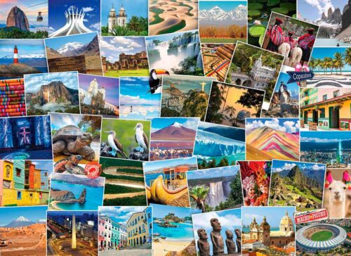 Puzzle Eurographics Globetrotters América do Sul 1000 peças