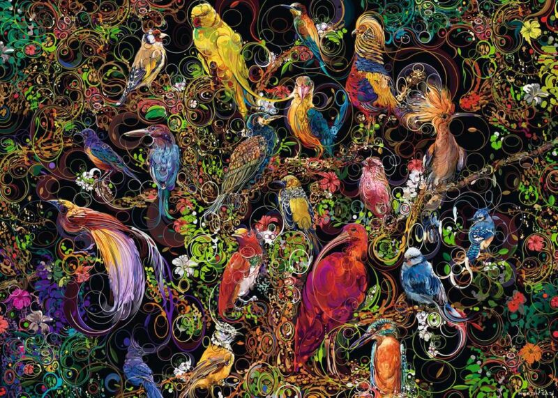 puzzle-ravensburger-aves-de-arte-1000-piezas-1-21421 Puzzle Ravensburger Aves de Arte 1000 Peças
