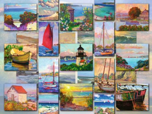Puzzle Ravensburger Colagem costeira de 1500 Peças