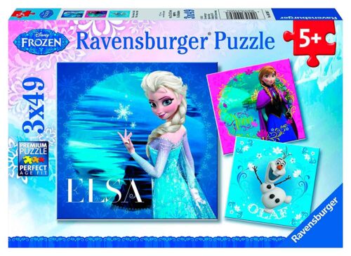 Puzzle Ravensburger Frozen Elsa, Anna e Olaf 3x49 Peças