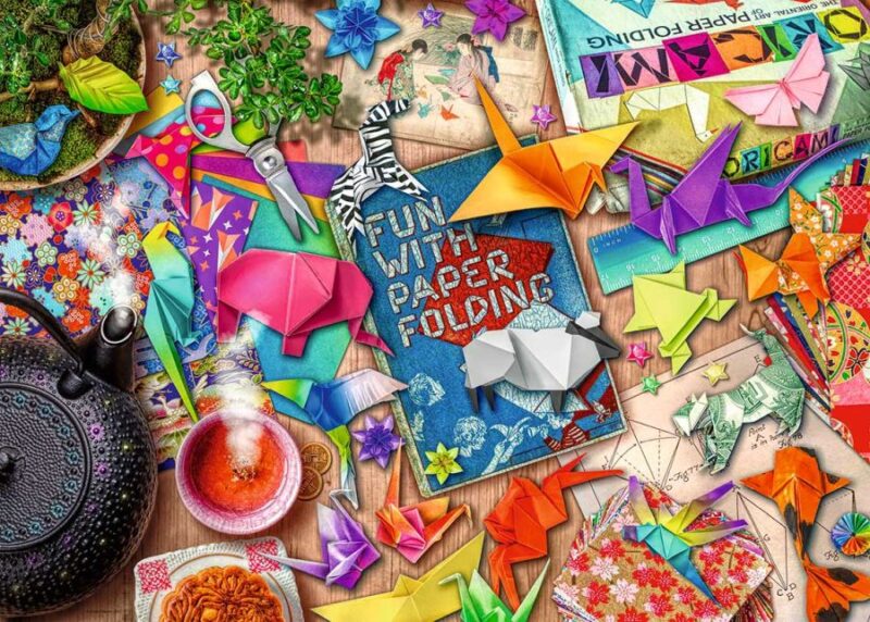 Puzzle Ravensburger Meditação e Origami 1000 Peças
