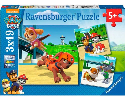 Puzzle Ravensburger Patrulla Pata 3 x 49 Peças