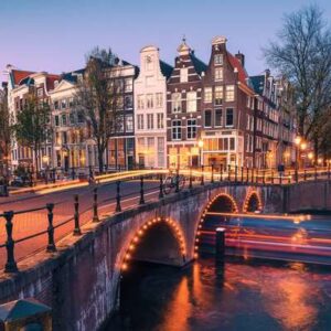 Puzzle Ravensburger Pôr-do-sol em Amsterdão 1000 Peças