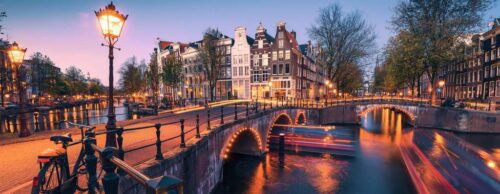 Puzzle Ravensburger Pôr-do-sol em Amsterdão 1000 Peças