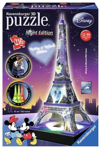 Puzzle Ravensburger Torre Eiffel Disney Night Edition 3D 3D 216