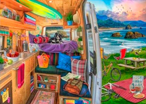 Puzzle Ravensburger Vida na estrada 1000 Peças