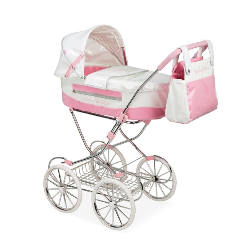 Reborn Carro Capota com Bolsa e Sombrinha 90 cm