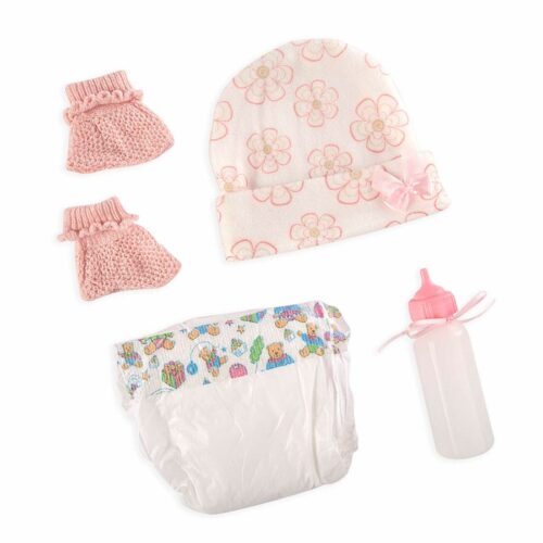 Set Gorro, Biberão, 2 Meias e 1 Fralda