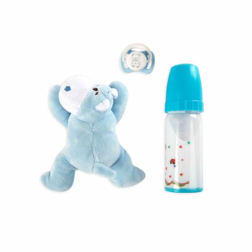 Set Peluche Azul, Biberão e Chupeta