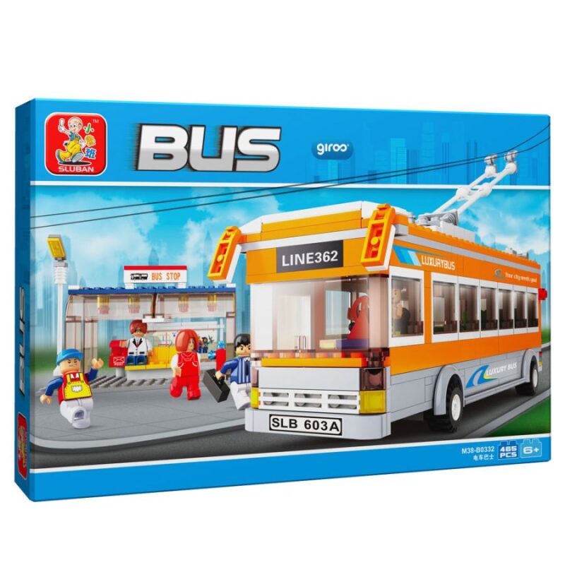 SL0332_4 Town Bus Autocarro Trolly 469 pcs