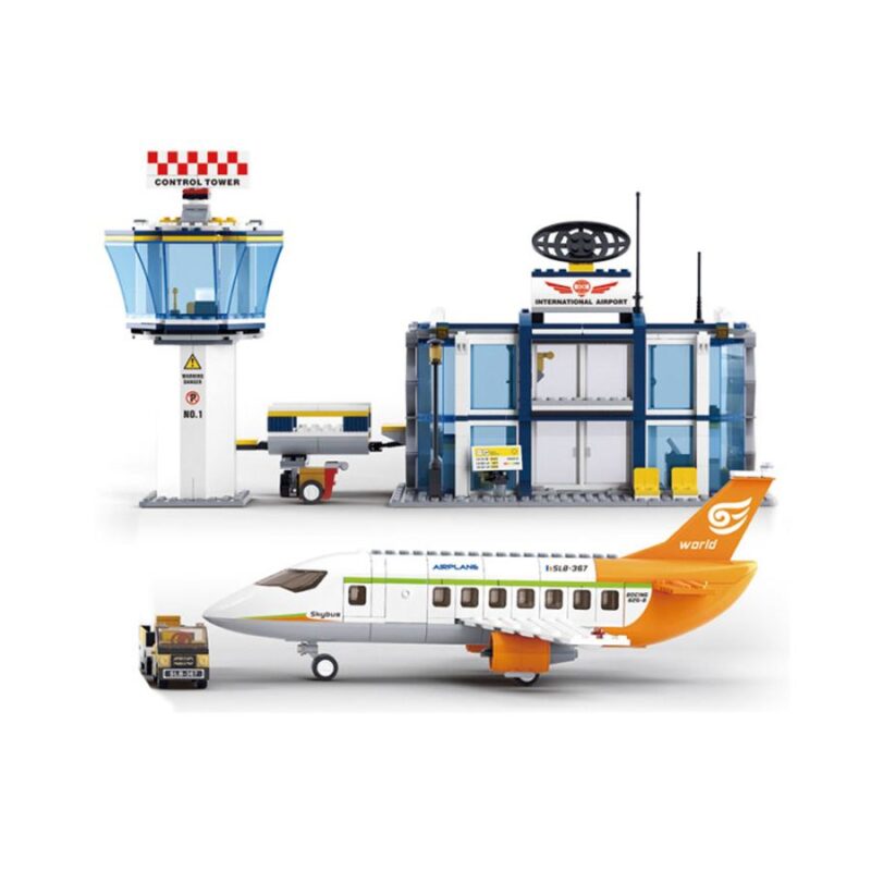 Aviation Torre de Controlo com Avião 678 pcs