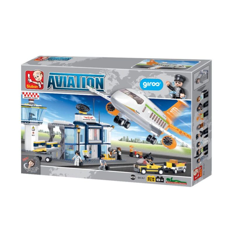 Aviation Torre de Controlo com Avião 678 pcs