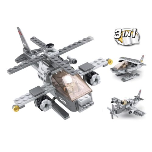 Army 3 em 1 Helicóptero 144 pcs