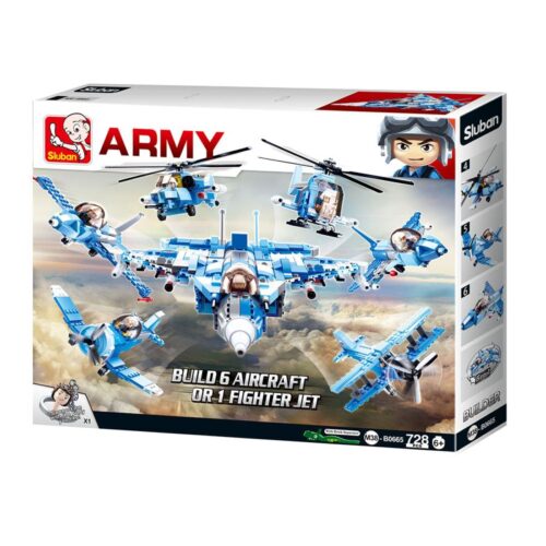 Army Fight Jet 6 em 1 728 pcs