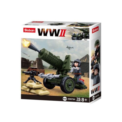 WWII 4 em 1 Army Box 76 pcs
