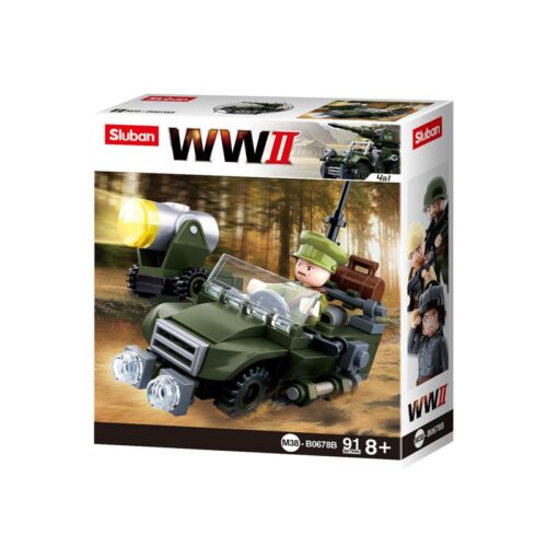 WWII 4 em 1 Army Box 91 pcs