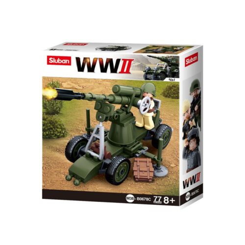 WWII 4 em 1 Army Box 77 pcs