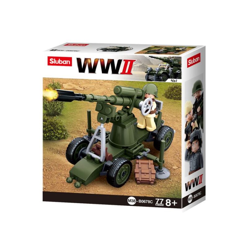 SL0678C WWII 4 em 1 Army Box 77 pcs