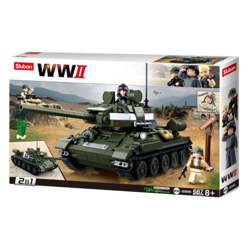 WWII Medium Tanque 2 em 1 686 pcs
