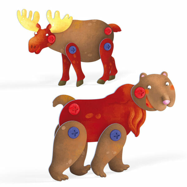 Tecno Puzzle 3D Urso e Alce