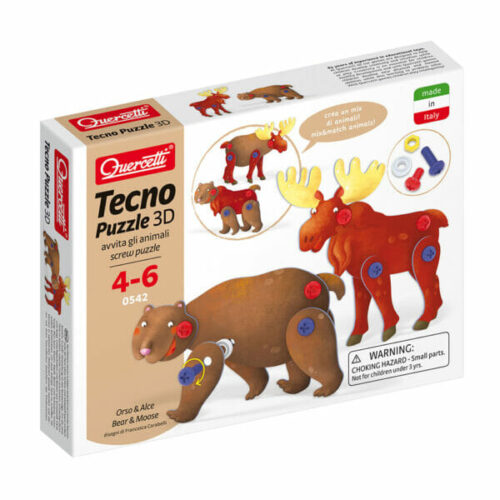 Tecno Puzzle 3D Urso e Alce